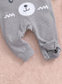 Cuddle Bear Sand Ribbed Sleepsuit