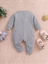 Cuddle Bear Sand Ribbed Sleepsuit