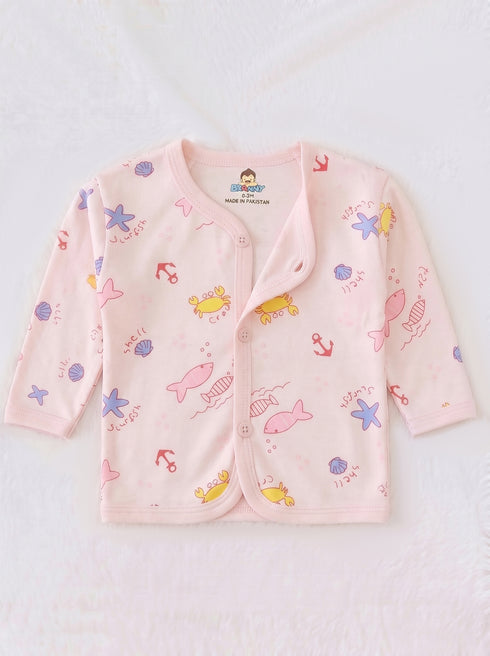 Little Ocean Full Sleeve Night Suit (Pink)
