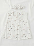 Leaf Printed Bow Frock Set with Headband