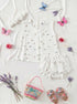 Leaf Printed Bow Frock Set with Headband