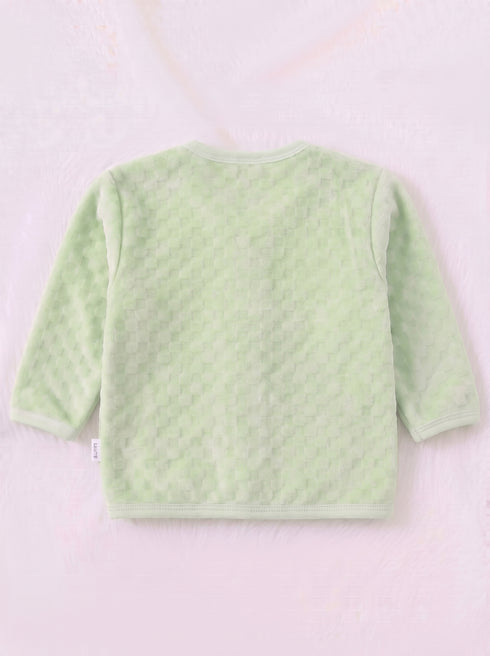 Bunny Embroidered Gingham Plush Fleece Co-ord Set