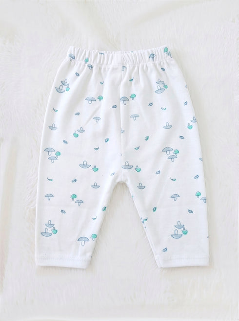 Mushroom Garden Half Sleeve Night Suit (Green & Grey)