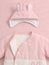Cute Monster Embroidered Hooded Sleepsuit