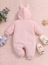 Cute Monster Embroidered Hooded Sleepsuit