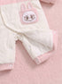 Cute Monster Embroidered Hooded Sleepsuit