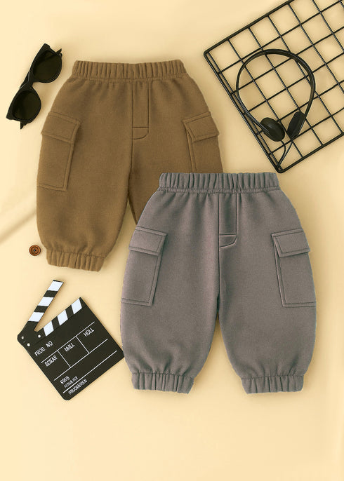 2-Pack Cargo Fleece Pajama (Charcoal & Olive Green)