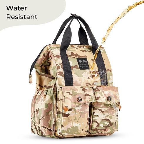 Little Story Camo Baby Bag – Hooks & Changing Mat