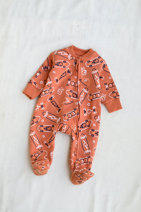 Rusty Play Time Printed Fleece Footed Sleepsuit