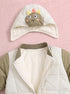 Cute Dino Skateboard Embroidered Hooded Sleepsuit