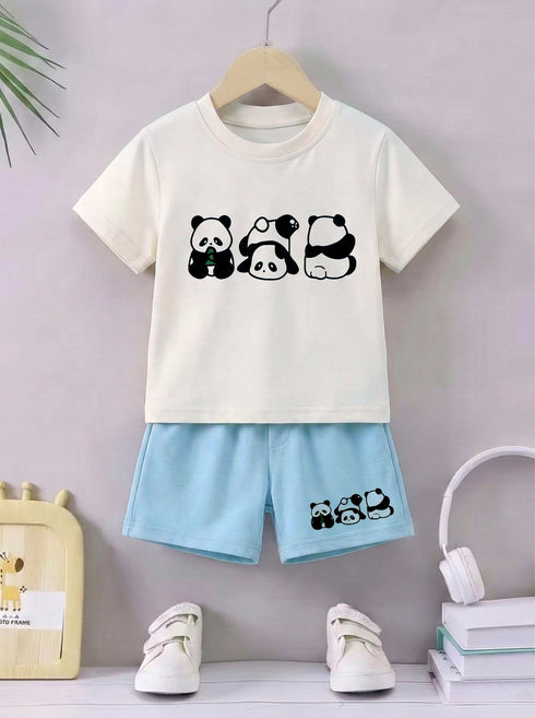 Panda World Interlock Short Set