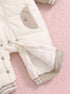 Cute Puppy Chips Embroidered Hooded Sleepsuit