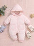 Butterfly Garden Embroidered Hooded Sleepsuit (Pink)