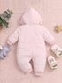 Butterfly Garden Embroidered Hooded Sleepsuit (Pink)