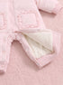 Butterfly Garden Embroidered Hooded Sleepsuit (Pink)