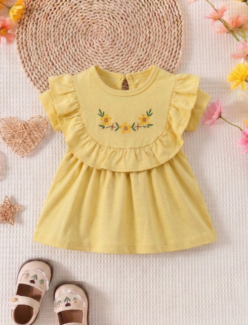 Floral Embroidered Frock Set