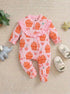 Cupcake Printed Frilled Zipper Interlock Footed Sleepsuit