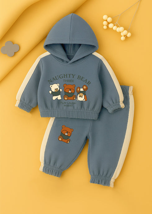 Three Naughty Bear Fleece Hooded Set