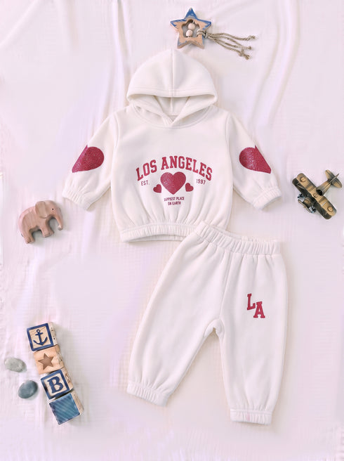 Angeles Love Fleece Hooded Set