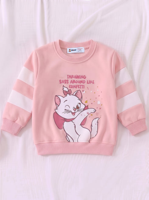 Sassy Cat Color-Block Fleece Sweatshirt Set