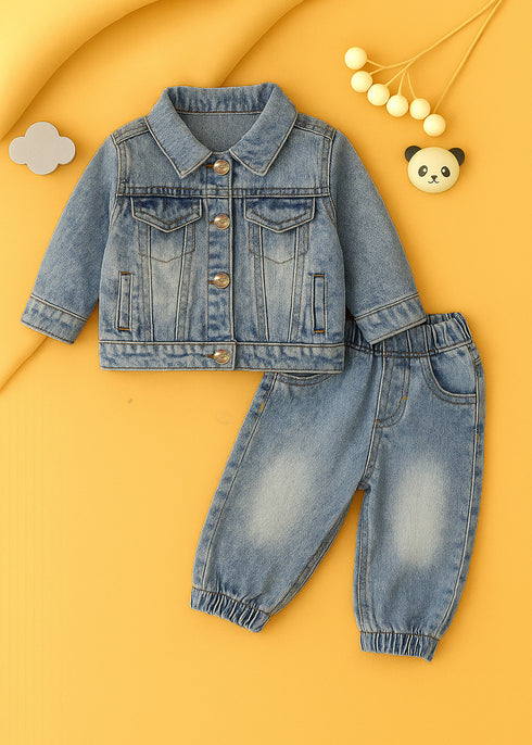 Denim Jacket Set (Light Blue)