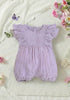 Purple Structured Frill Romper
