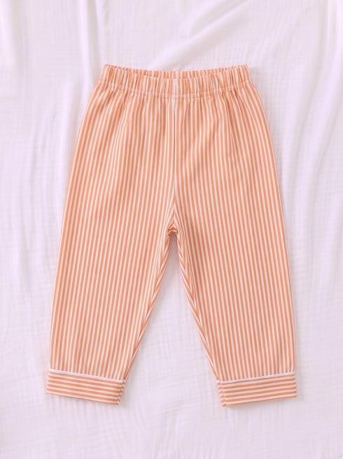 Orange Striped Night Suit Set