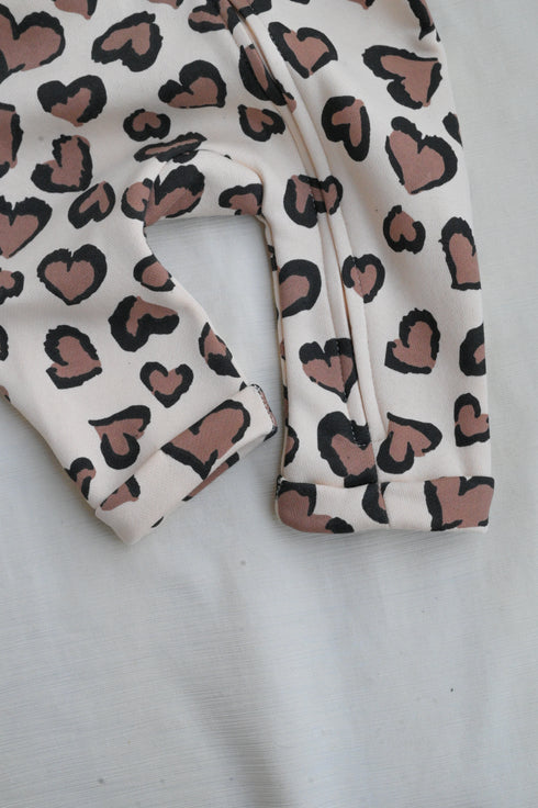 Leopard Love Fleece Hooded Sleepsuit