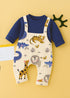 Little Safari Dungaree Fleece Sleepsuit