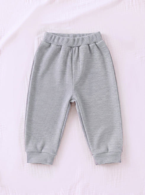 Ribbed High Neck Set (Oatmeal)