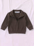 Ribbed High Neck Set (Chocolate Brown)