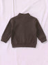 Ribbed High Neck Set (Chocolate Brown)