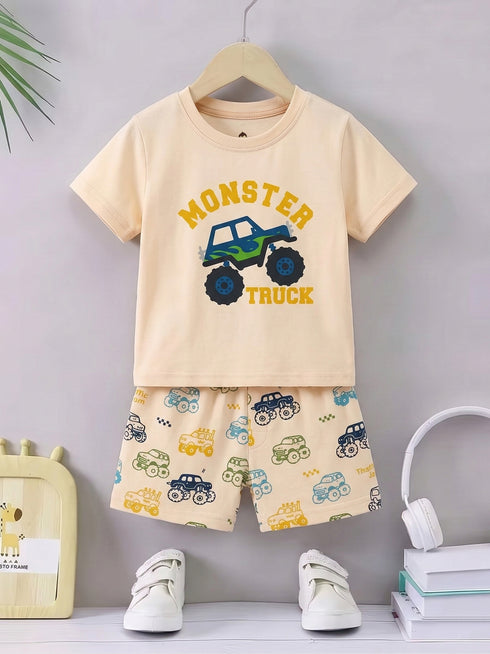 Monster Truck Interlock Short Set