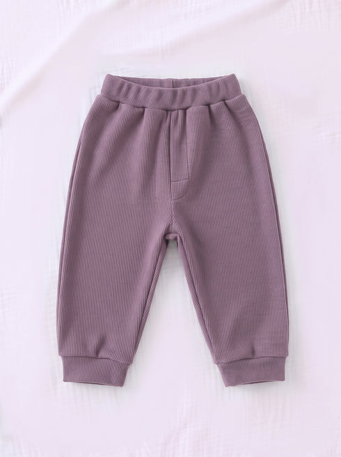 Ribbed High Neck Set (Dusty Rose)