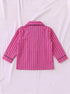 Fuchsia Striped Night Suit Set