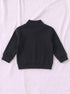 Ribbed High Neck Set (Black)