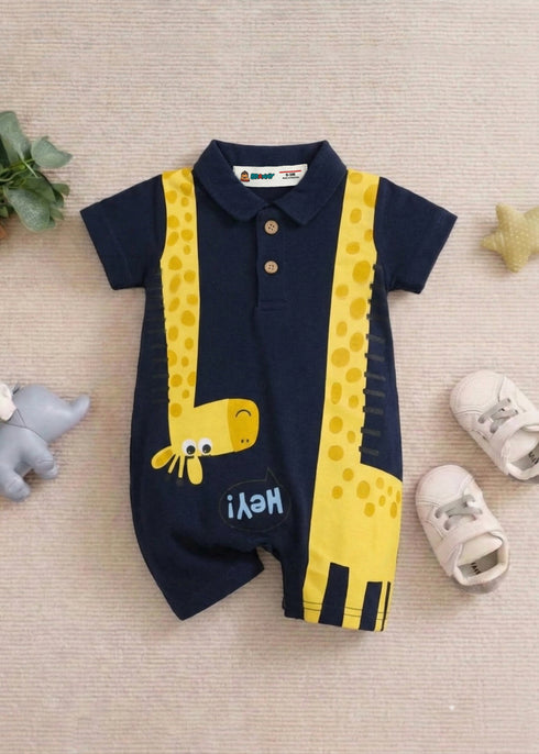 Hey Giraffe Polo Romper