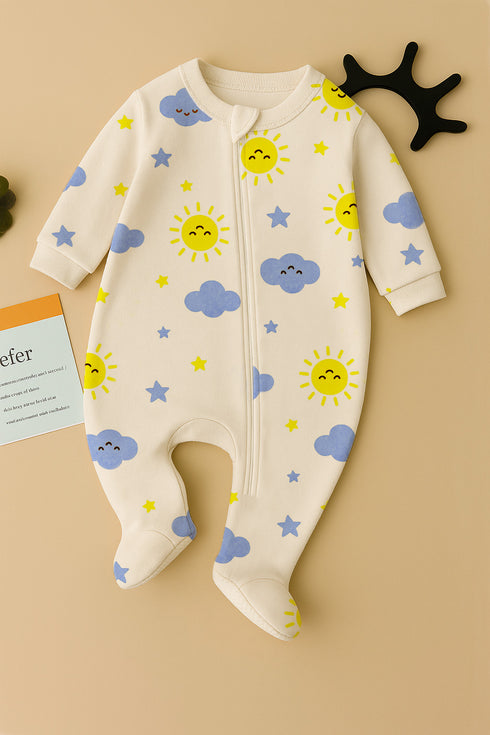 Morning Glow Fleece Footed Sleepsuit