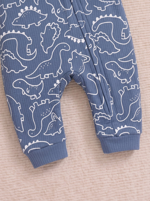 Dinosaur Printed Drop Needle Sleepsuit