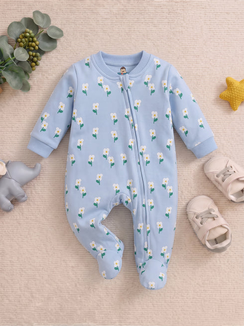 Daisy Garden Fleece Footed Sleepsuit