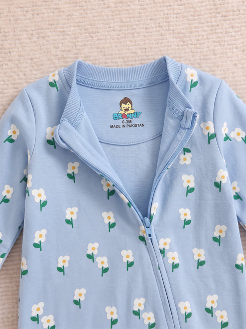 Daisy Garden Fleece Footed Sleepsuit