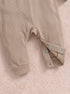 Playful Ribbed Henley Sleepsuit (Heather Brown)