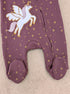 Moonlit Unicorn Printed Fleece Footed Sleepsuit