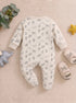 Jungle Animal Printed Fleece Footed Sleepsuit