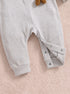 Playful Ribbed Henley Sleepsuit (Oatmeal)