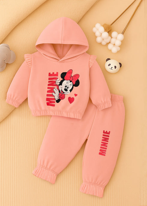 Minnie Mouse Frilled Fleece Hooded Set