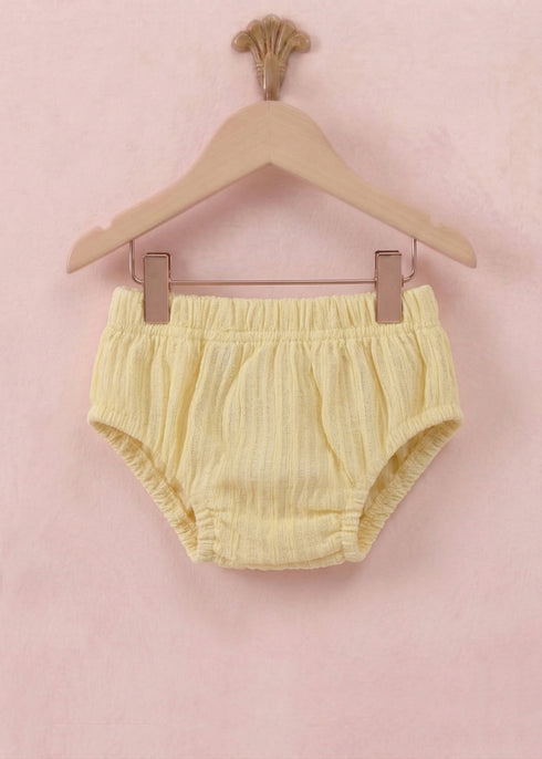 Yellow Jacquard Bow Frock Set