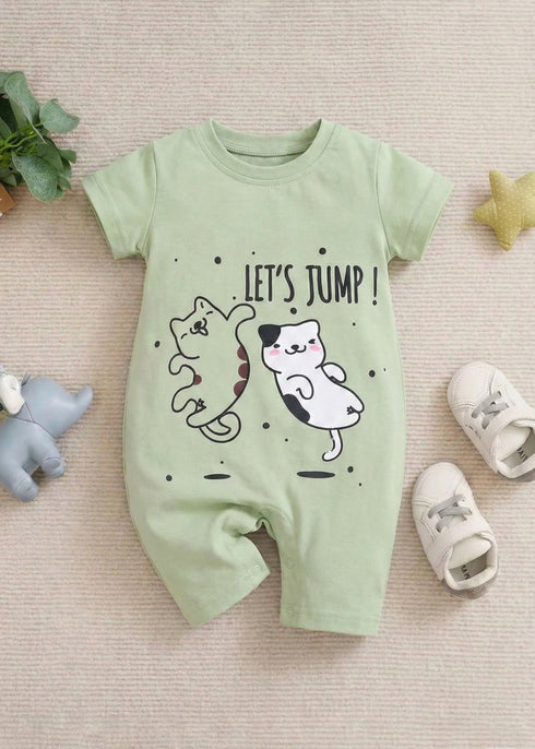 Let’s Jump Buttoned Romper