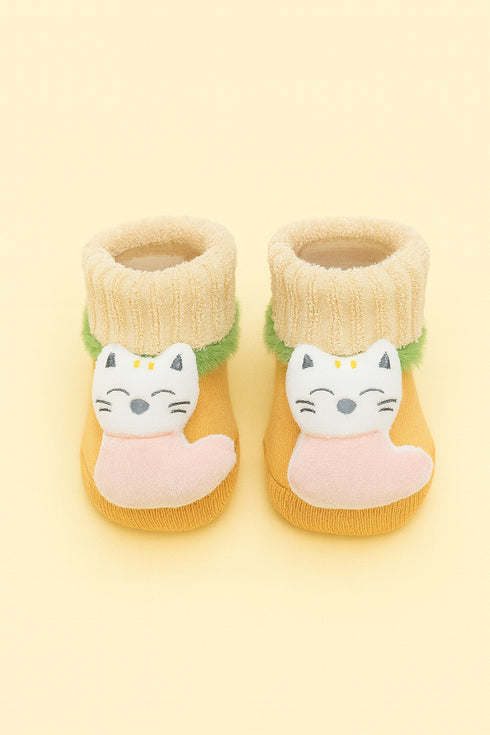 Baby Cat Design Booties