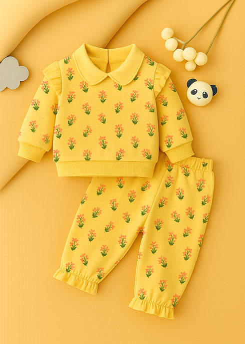 Lily Bloom Frilled Fleece Sweatshirt Set